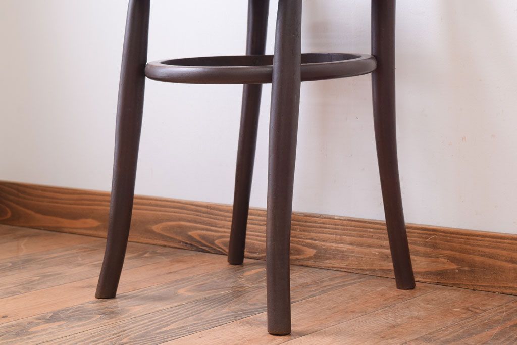 中古　秋田木工　ビンテージ　編座面の上質なチェア