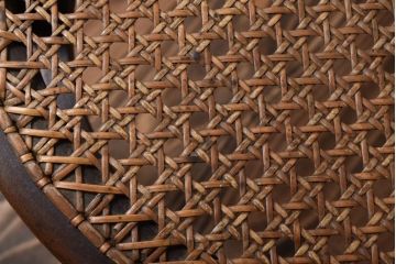 中古　秋田木工　ビンテージ　編座面の上質なチェア