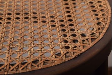 中古　秋田木工　ビンテージ　編座面の上質なチェア