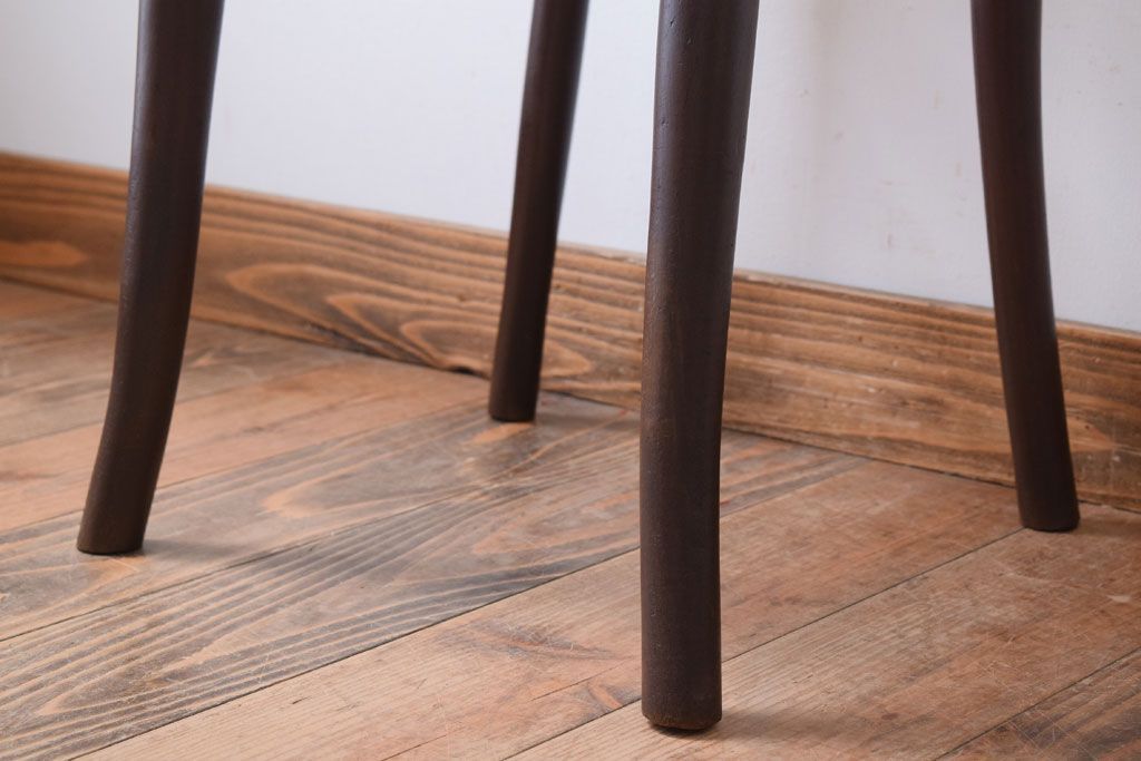 中古　秋田木工　ビンテージ　編座面の上質なチェア