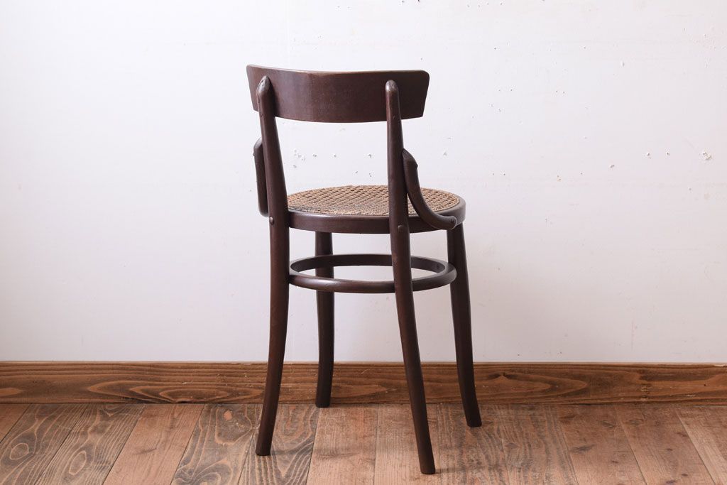 中古　秋田木工　ビンテージ　編座面の上質なチェア