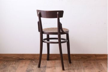 中古　秋田木工　ビンテージ　編座面の上質なチェア