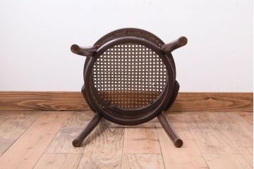 中古　秋田木工　ビンテージ　編座面の上質なチェア