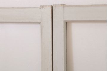 昭和レトロなアンティークガラス戸2枚セット(引き戸・窓)(1)