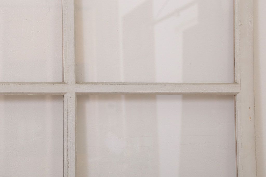 昭和レトロなアンティークガラス戸2枚セット(引き戸・窓)(1)