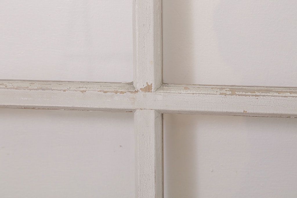 昭和レトロなアンティークガラス戸2枚セット(引き戸・窓)(1)