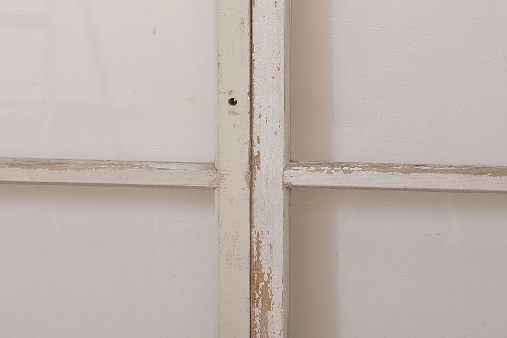 昭和レトロなアンティークガラス戸2枚セット(引き戸・窓)(1)