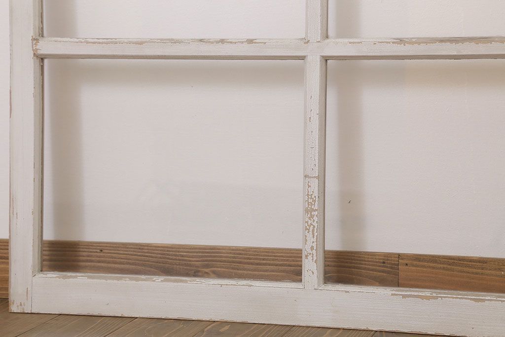 昭和レトロなアンティークガラス戸2枚セット(引き戸・窓)(1)