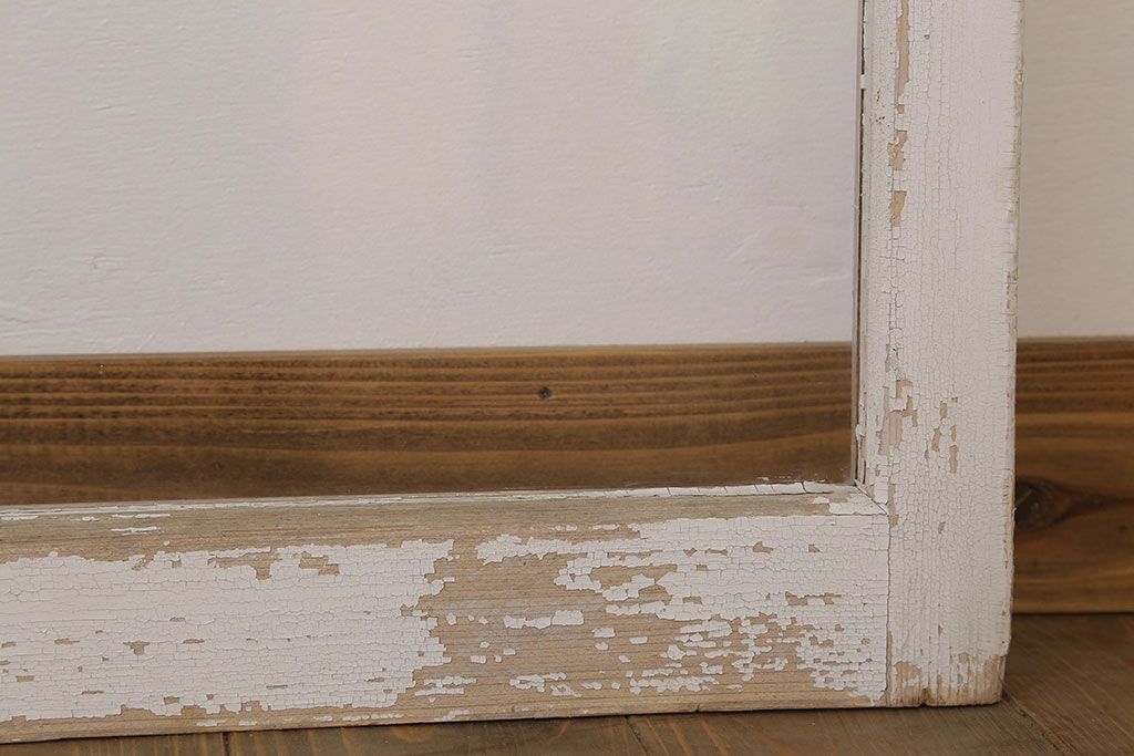 昭和レトロなアンティークガラス戸2枚セット(引き戸・窓)(1)