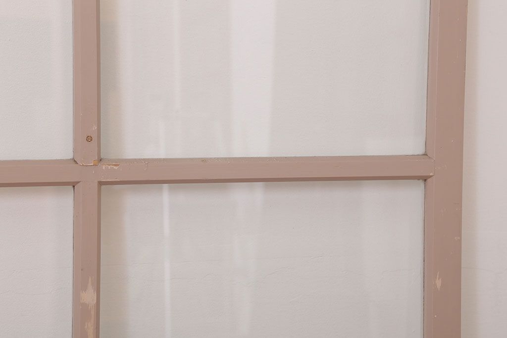 昭和レトロなアンティークガラス戸2枚セット(引き戸・窓)(1)