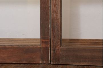 昭和レトロなアンティークガラス戸2枚セット(引き戸・窓)(2)