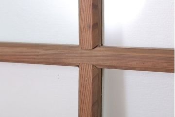 昭和レトロなアンティークガラス戸2枚セット(引き戸・窓)(3)