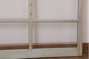 昭和レトロなアンティークガラス戸2枚セット(引き戸・窓)(3)