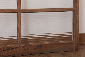 昭和レトロなアンティークガラス戸2枚セット(引き戸・窓)(3)