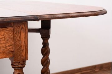 アンティーク家具　ツイストレッグバタフライテーブル(エクステンションテーブル)