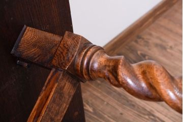 アンティーク家具　ツイストレッグバタフライテーブル(エクステンションテーブル)