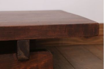 アンティーク家具　和製アンティークの置き型木味裁ち板(2)