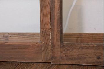 アンティークの昭和レトロなガラス戸2枚セット(引き戸・窓)(1)
