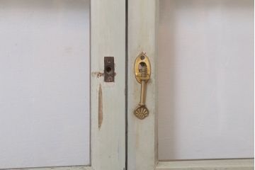 アンティークの昭和レトロなガラス戸2枚セット(引き戸・窓)(1)