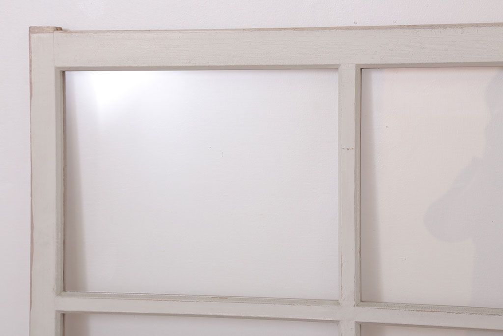 【A様ご成約分】アンティークの昭和レトロなガラス戸2枚セット(引き戸・窓)(2)