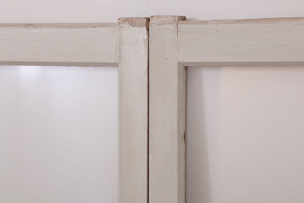 【A様ご成約分】アンティークの昭和レトロなガラス戸2枚セット(引き戸・窓)(2)