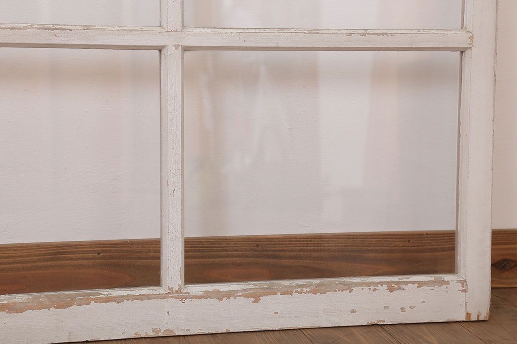 【A様ご成約分】アンティークの昭和レトロなガラス戸2枚セット(引き戸・窓)(2)