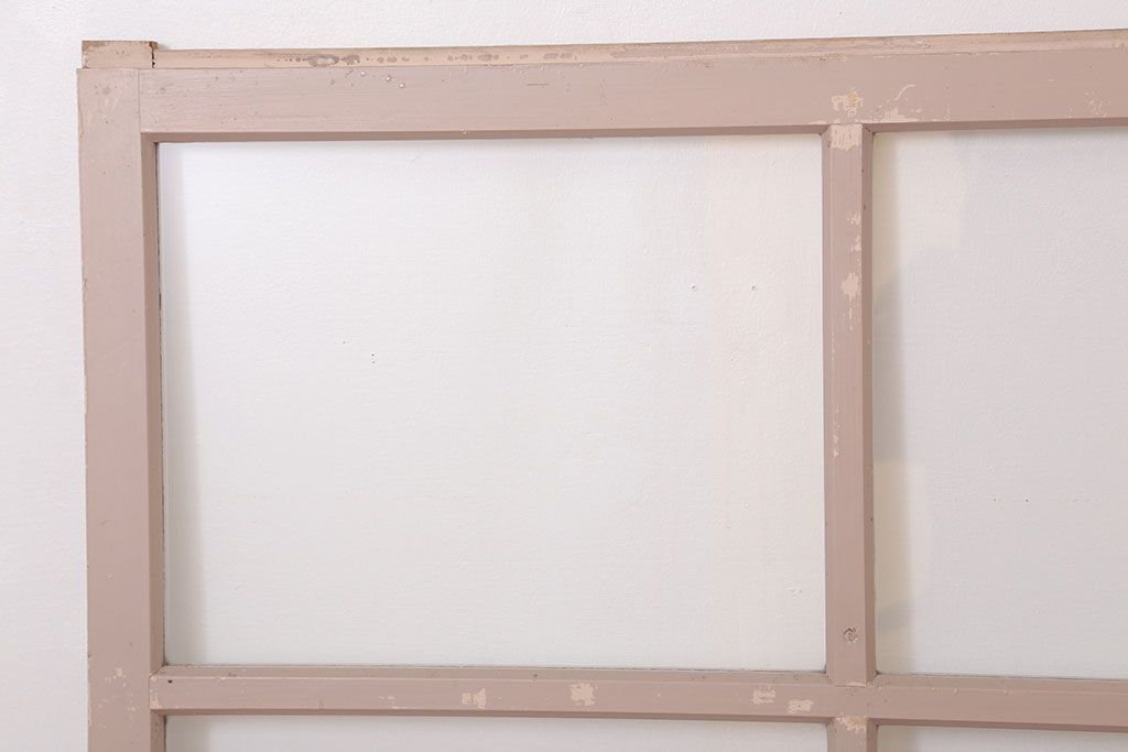 【A様ご成約分】アンティークの昭和レトロなガラス戸2枚セット(引き戸・窓)(2)