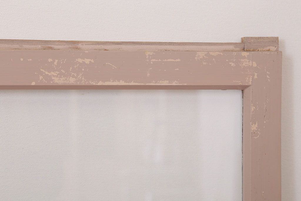 【A様ご成約分】アンティークの昭和レトロなガラス戸2枚セット(引き戸・窓)(2)