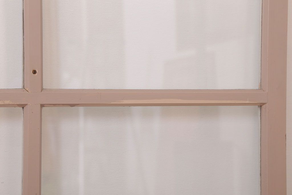 【A様ご成約分】アンティークの昭和レトロなガラス戸2枚セット(引き戸・窓)(2)