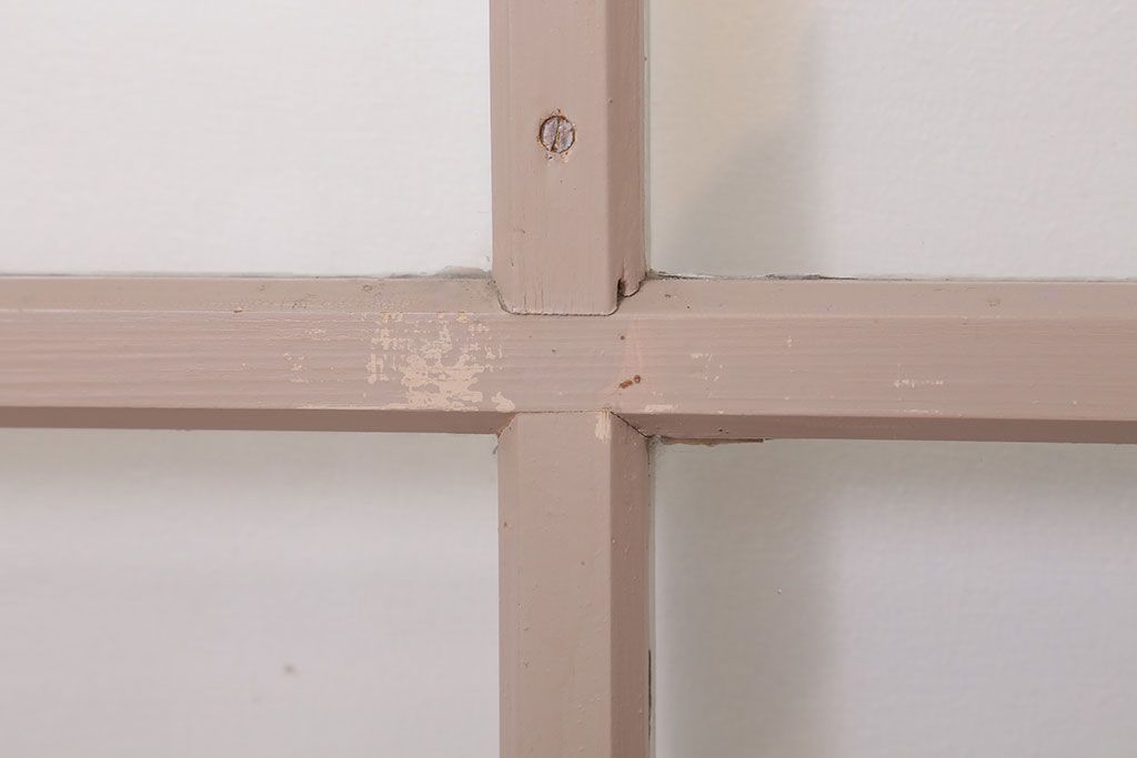 【A様ご成約分】アンティークの昭和レトロなガラス戸2枚セット(引き戸・窓)(2)