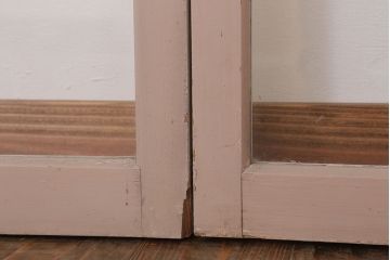 【A様ご成約分】アンティークの昭和レトロなガラス戸2枚セット(引き戸・窓)(2)