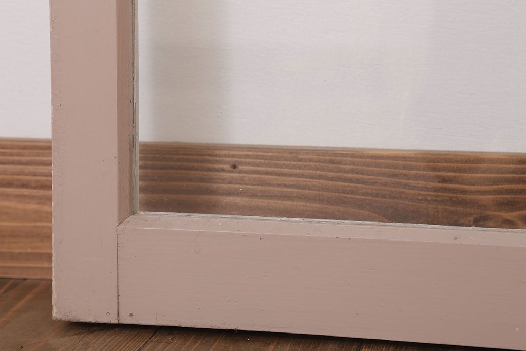 【A様ご成約分】アンティークの昭和レトロなガラス戸2枚セット(引き戸・窓)(2)