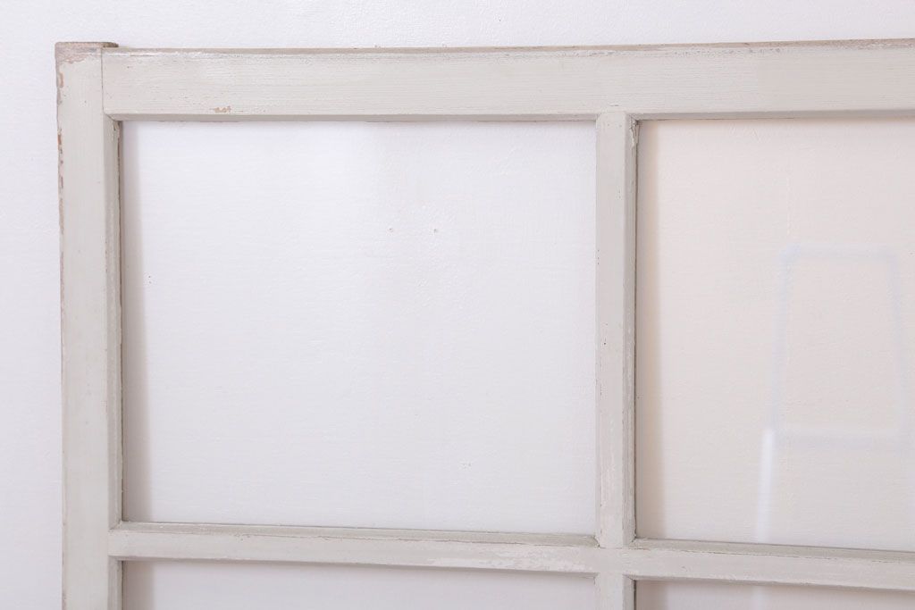 アンティークの昭和レトロなガラス戸2枚セット(引き戸・窓)(3)