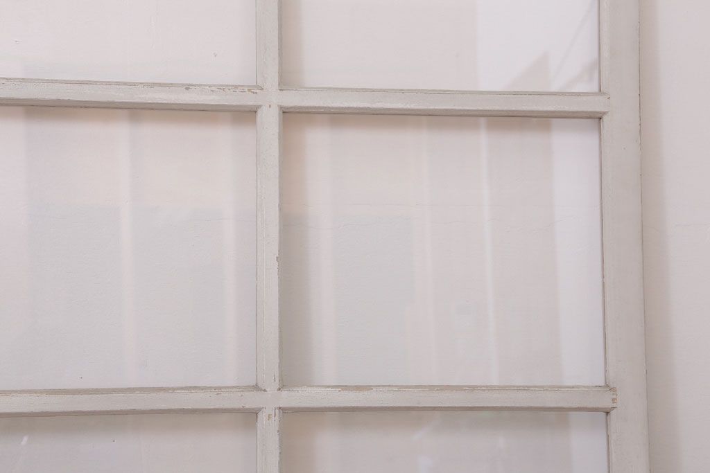 アンティークの昭和レトロなガラス戸2枚セット(引き戸・窓)(3)