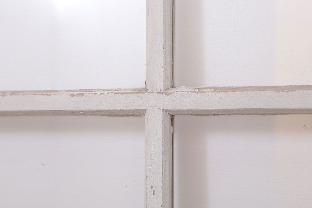 アンティークの昭和レトロなガラス戸2枚セット(引き戸・窓)(3)