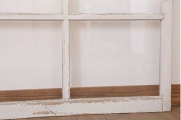 アンティークの昭和レトロなガラス戸2枚セット(引き戸・窓)(3)