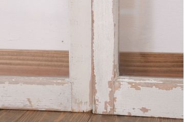 アンティークの昭和レトロなガラス戸2枚セット(引き戸・窓)(3)
