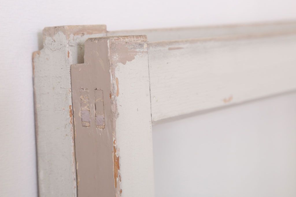 アンティークの昭和レトロなガラス戸2枚セット(引き戸・窓)(3)