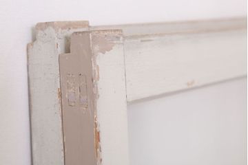 アンティークの昭和レトロなガラス戸2枚セット(引き戸・窓)(3)