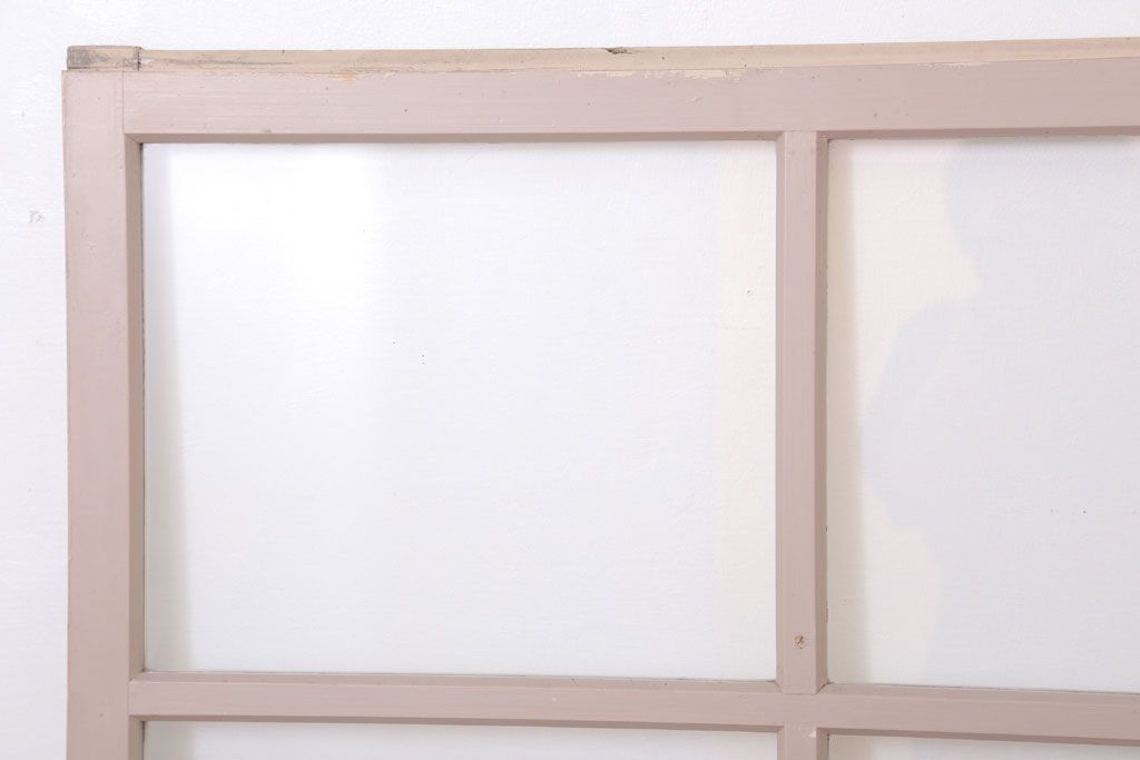 アンティークの昭和レトロなガラス戸2枚セット(引き戸・窓)(3)