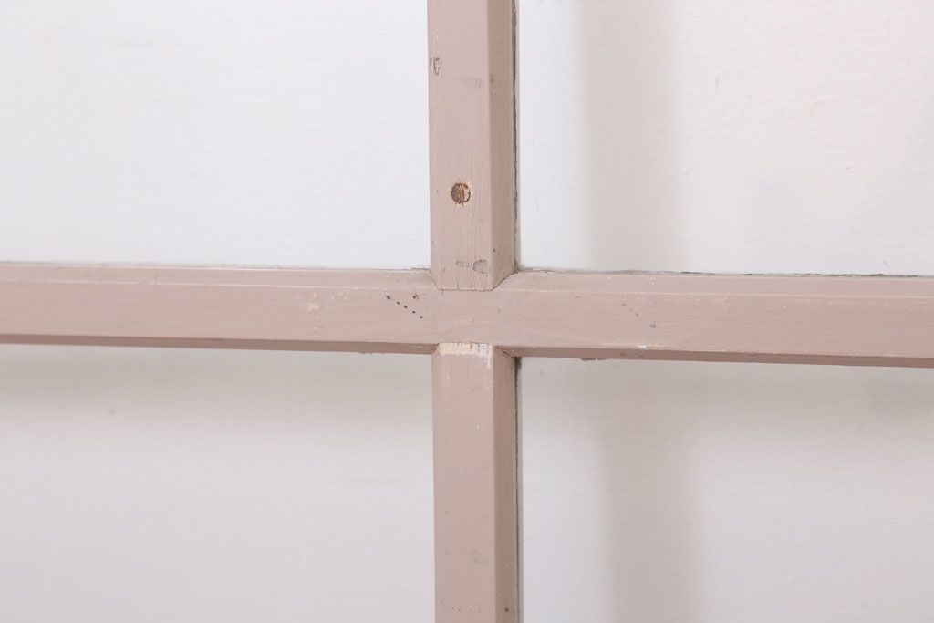 アンティークの昭和レトロなガラス戸2枚セット(引き戸・窓)(3)