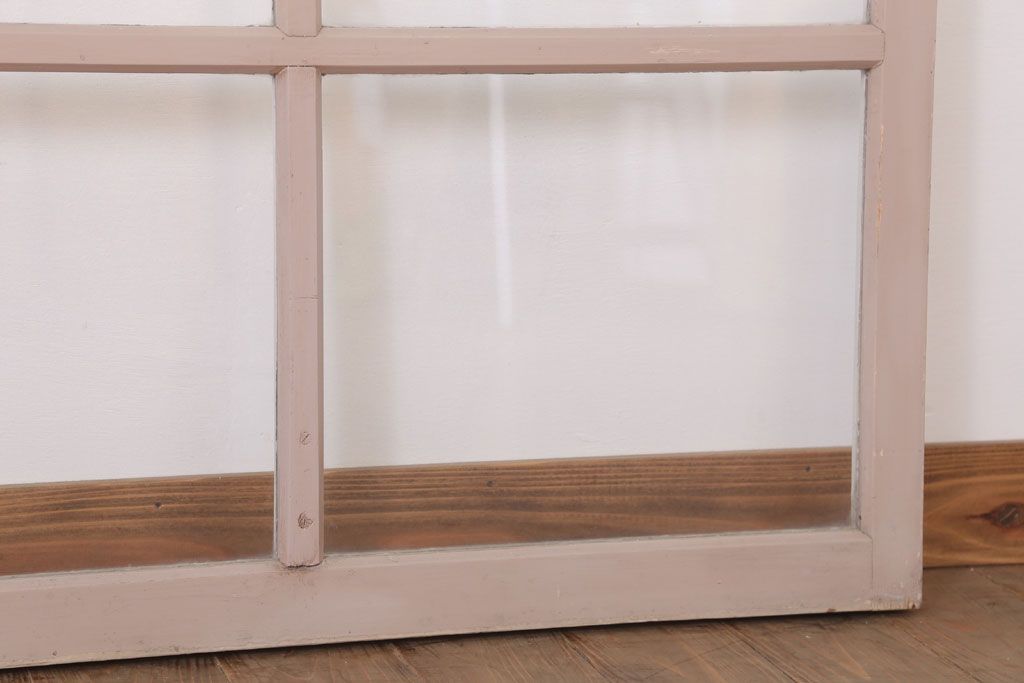 アンティークの昭和レトロなガラス戸2枚セット(引き戸・窓)(3)