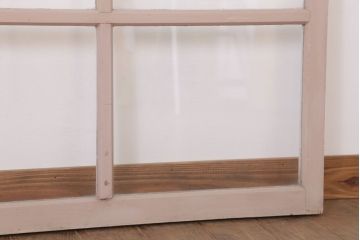 アンティークの昭和レトロなガラス戸2枚セット(引き戸・窓)(3)