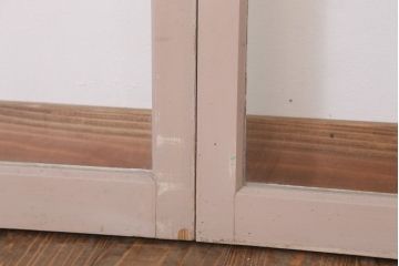 アンティークの昭和レトロなガラス戸2枚セット(引き戸・窓)(3)