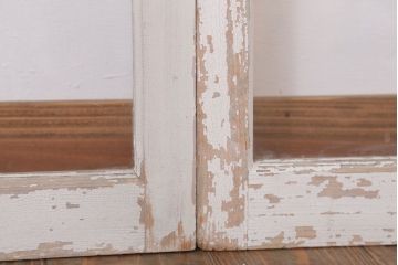 アンティークの昭和レトロなガラス戸2枚セット(引き戸・窓)