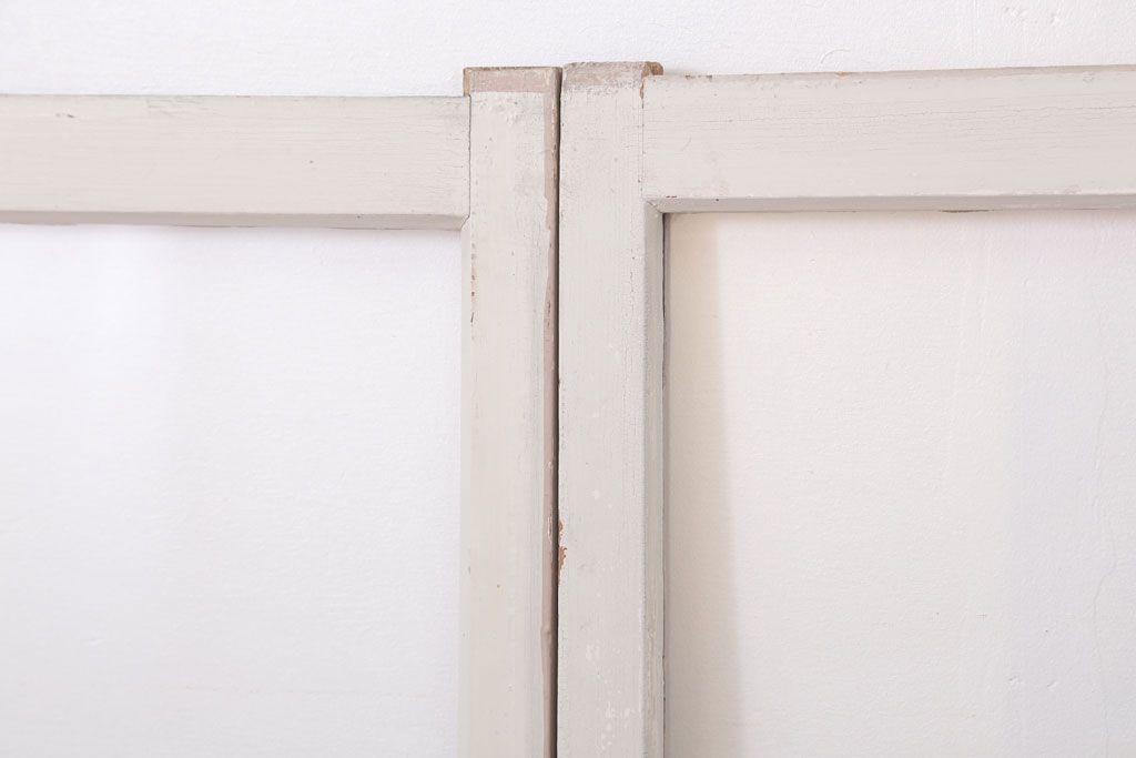 昭和レトロなアンティークガラス戸2枚セット(引き戸・窓)