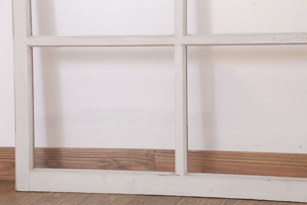 昭和レトロなアンティークガラス戸2枚セット(引き戸・窓)