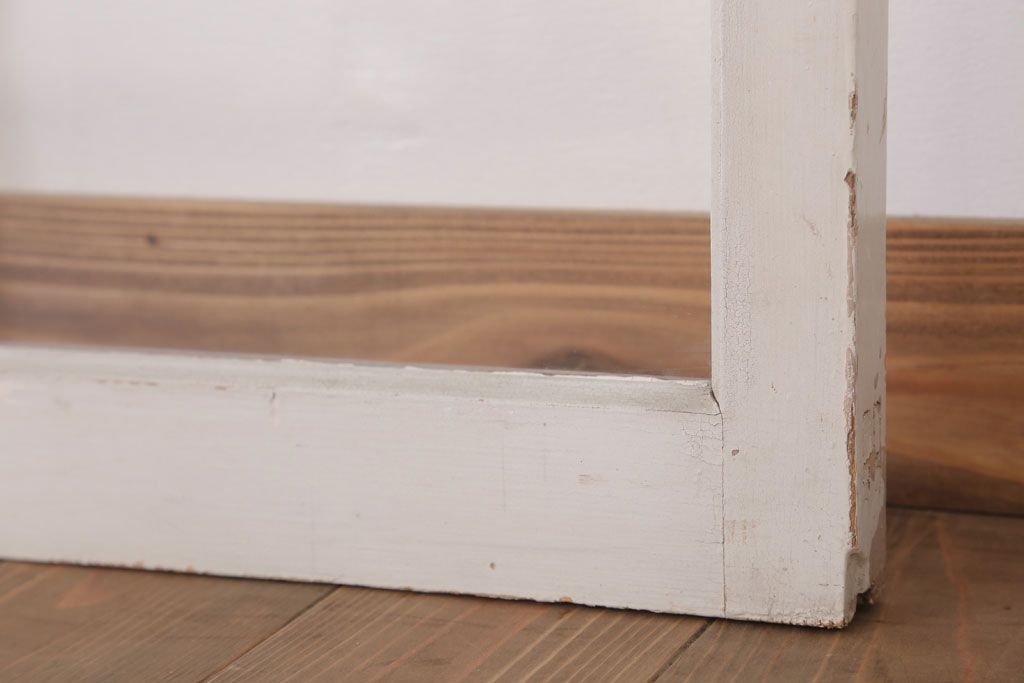 昭和レトロなアンティークガラス戸2枚セット(引き戸・窓)