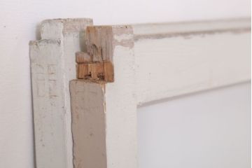 昭和レトロなアンティークガラス戸2枚セット(引き戸・窓)