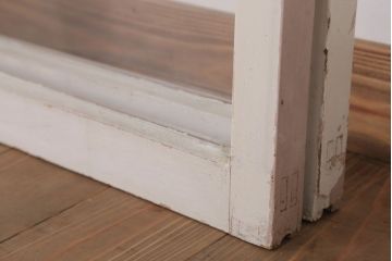 昭和レトロなアンティークガラス戸2枚セット(引き戸・窓)